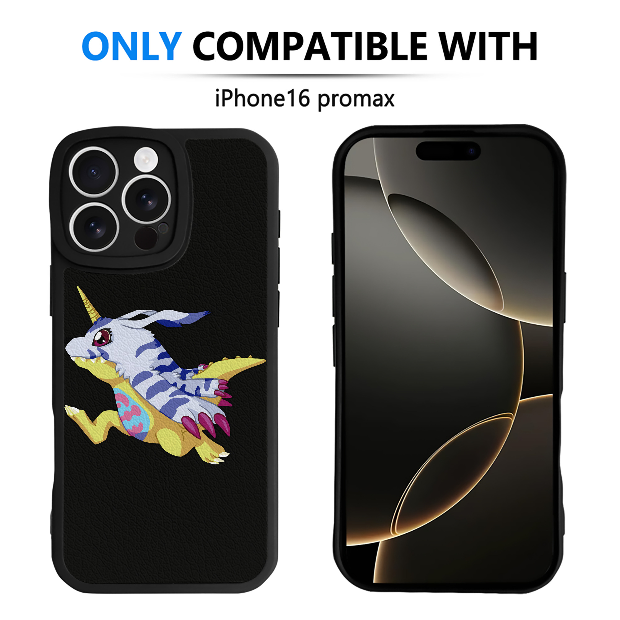 （画像用） Digimon デジタルモンスター/デジモン 【iPhone 16シリーズ対応】シリコンスマホケース（レザー調） 材質：シリコン